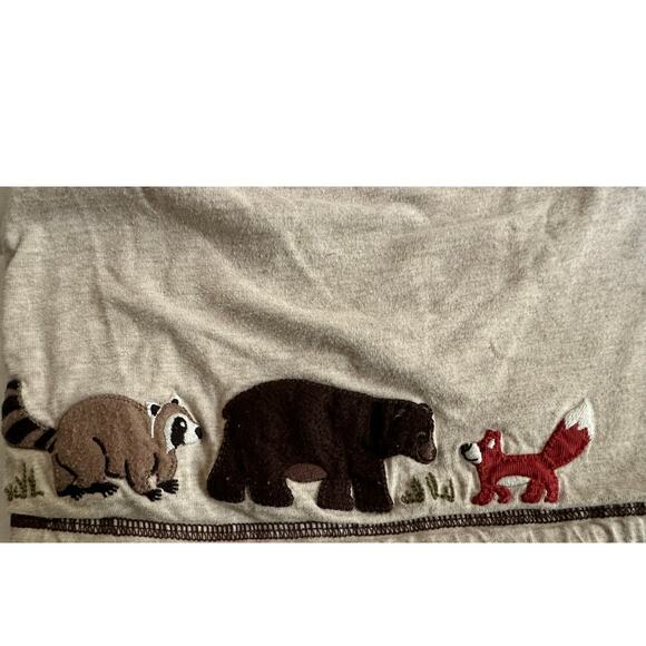 Janie & Jack Reversible Long Sleeve Shirt Stripes Forest Applique - Picture 5 of 5